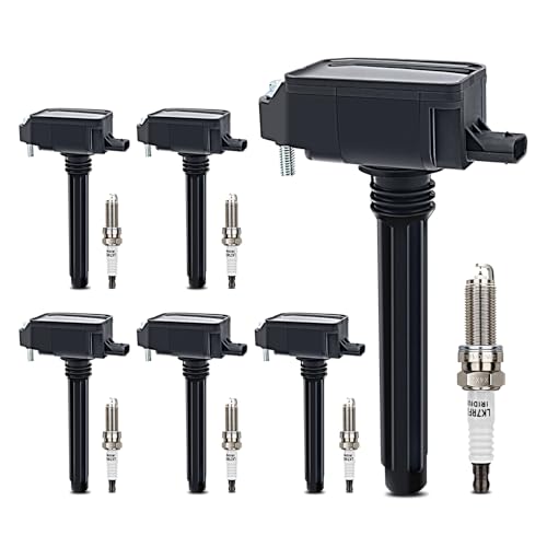 Image of X4XZ UF807 Ignition Coil & 93175 Double Iridium Spark Plug OE# 68223569AB | For 2016-2021 Ram 1500 /Jeep Wrangler,Grand Cherokee,Gladiator /Dodge Durango /Chrysler Pacifica,Voyager 3.6L LKR7DIX-11S