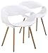 Menzzo Lot de 2 chaises scandinaves Design Zenata Blanc, Polypropylène, 64x75,5x49 cm