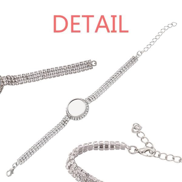Bracelet de cheville style baroque en métal noble et son médaillon étoile noire et blanche