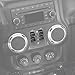 RT-TCZ Window Button Switch Trim Cover Aluminum Alloy Decoration Interior Accessories Compatible with Jeep Wrangler JK JKU 2012-2017,Black
