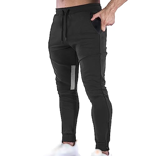 Men's Slim Fit Joggers With Zipper Ankle - Casual Athletic Sweatpants For Gym, Workout, Lounge