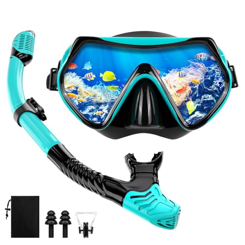 Maschera Snorkeling, Maschera Subacquea Adulti con Maschera e Boccaglio Snorkeling,