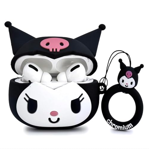 Image of YODI Case Cover for Airpods Pro|Pro 2|Airpods Pro 3|Airpods 4 Pouch, Silicone Cases with Cleaner Kit 360 Drop Protection,Shock-Resistant ((Black White Kitty), Airpods Pro /Pro 2)