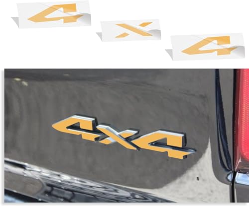 Image of Reflective Concepts 4x4 Emblem Overlay Decal Sticker -Fits: 2019-2026 Ram, NOT for Classic - (Color: Reflective Gold)
