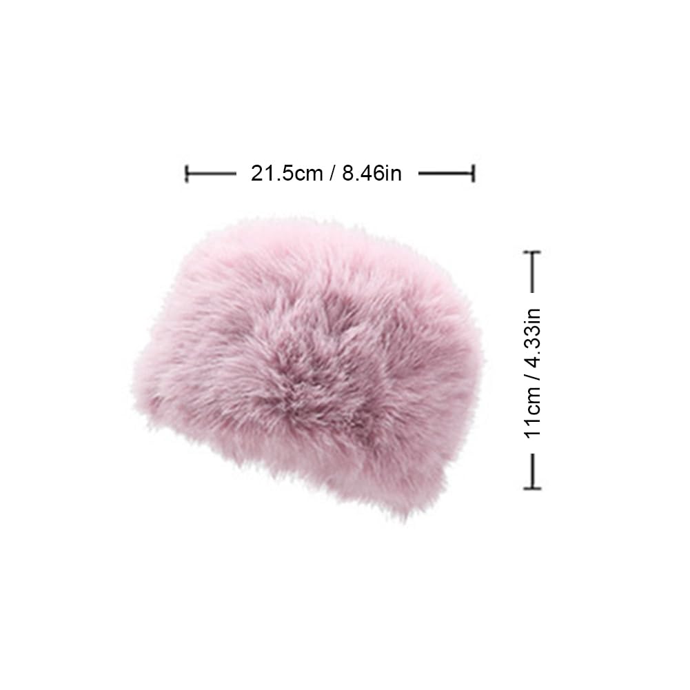 Sombrero de invierno de piel sintética, estilo cosaco ruso, sombrero de invierno para mujer, a la moda, resistente al viento, para clima frío, para el hogar, viajes, esquí, senderismo