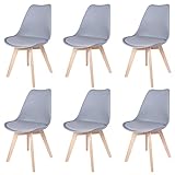juegos jiji Durable y resistente: el plástico ErgoFlex ABS, patas de madera de haya, cojín de PU, los materiales de alta calidad hacen que la silla se vea hermosa, firme, durable y fácil a mantenerla limpia，tapones de plástico en los pies para una estabilidad sin rasguños, proteja la silla y suelo.