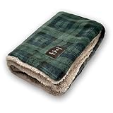 ブランケット 大判 毛布 おしゃれ もこもこ ふわふわ あったか 着る毛布 大きめ ひざ掛け 140×115cm Lサイズ dz118 Lサイズ ネイビーチェック