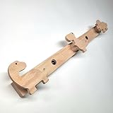 Perchero de madera de roble macizo escandinavo para niños