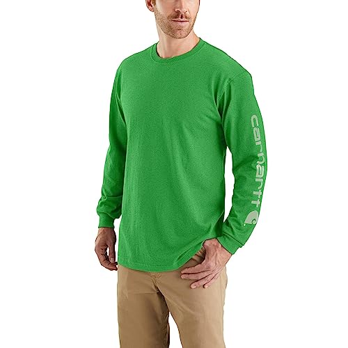 Image of Carhartt Men's Dearborn Loose Long-Sleeve Logo T-Shirt Closeout