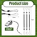 Riakrum 3 Pcs Whistle Lanyard Double Clip Lightweight and Sturdy Nylon Lanyard with Clip Metal for Coach Wrestling Referee School Football Basketball Team Class Competition Training, Black