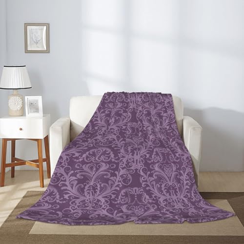 Couverture douce épaisse violette grand plaid lit canapé chaud - 7
