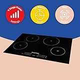 Russell Hobbs 77cm Induction Hob with 4 Cooking Zones, Slider Touch Control, 99-minute Timer, Boost Function, 9 Stage Power Levels, 7000W Power and Automatic Safety Off Switch in Black, RH77IH413B - Image 3