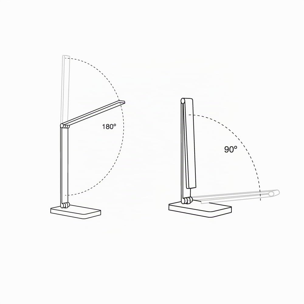 wonderlamp Flexo LED 5W Norima Blanco con Batería recargable, Interruptor táctil y Cargador Inalámbrico para móviles 3000-4000-6000K