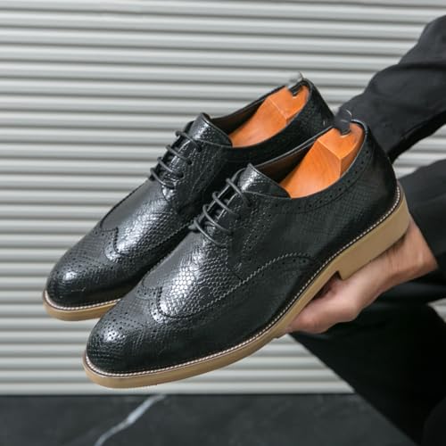 Men's Casual Oxfords Plain Toe Business Formal Dress Shoes2