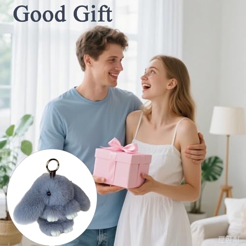 Image of Bunny Keychain, Plushies Keychain for Girls and Teens, Bag Charms Soft Toy for Everyday Use, Gift for Students, Enthusiasts, and Gift Shops