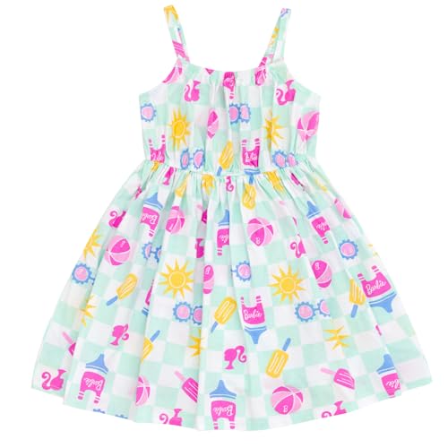 Barbie Girls Square Neck Cami Dress Toddler to Big Kid Sizes (4T - 14-16)