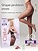 Conte French Cut Semi Opaque Push Up Lace Control Top Slimming Pantyhose Tights Style 40 Den, Tan (Bronz), Small