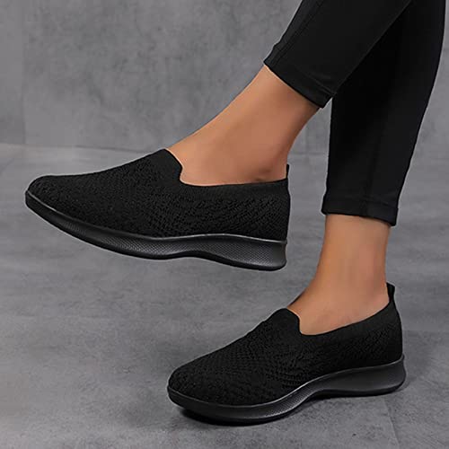 Orthopedic Shoes for Women Slip On Comfort Knit Walking Shoes Lightweight Breathable Running Tennis Athletic Gym Workout Non Slip Athletic Fashion Sneakers Casual3