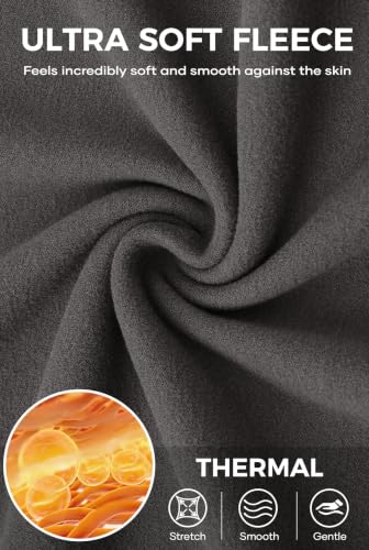 Image of Herberton Mens Mock Turtleneck Shirts Thermal Fleece Casual Undershirt