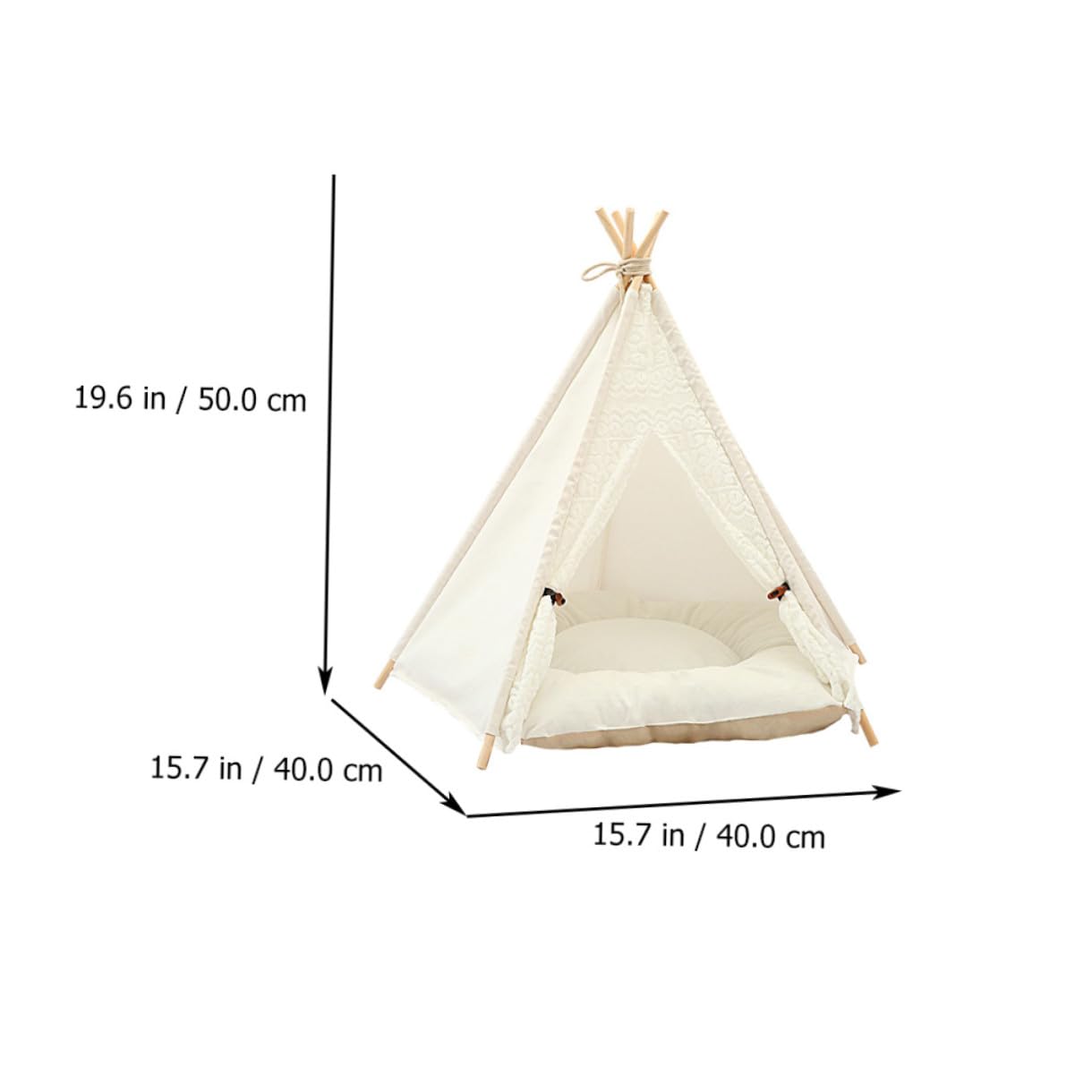 Tienda de Campaña para Mascotas Desmontable y Lavable con Rascador de Cama y Colchón Cálido para Gatos y Perros Pequeños