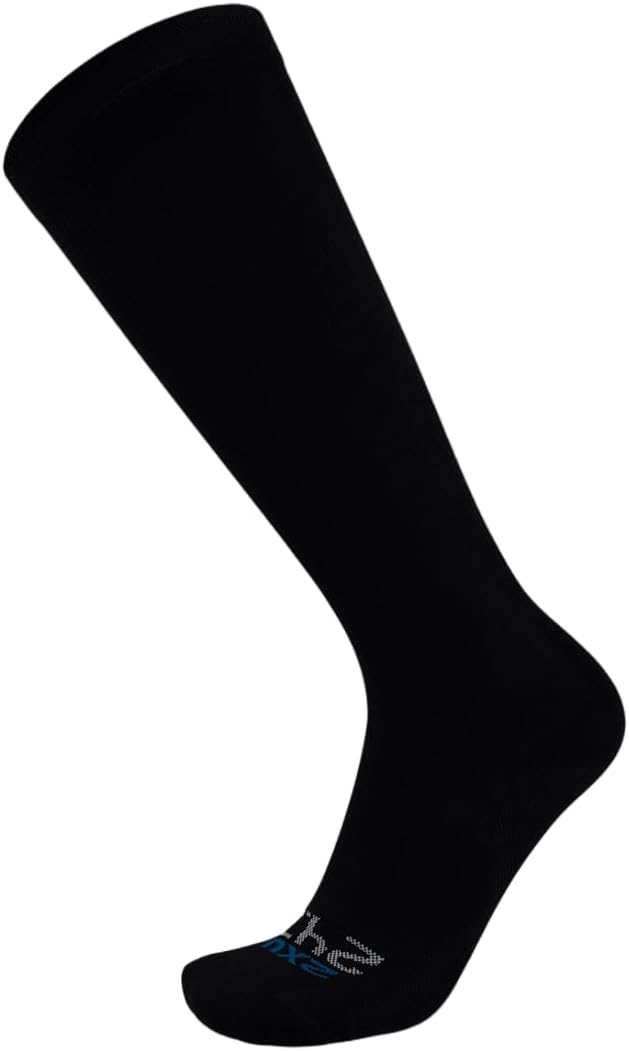 2XU Unisex 24/7 Compression Socks - Enhance Circulation & Reduce Fatigue - Black/Black