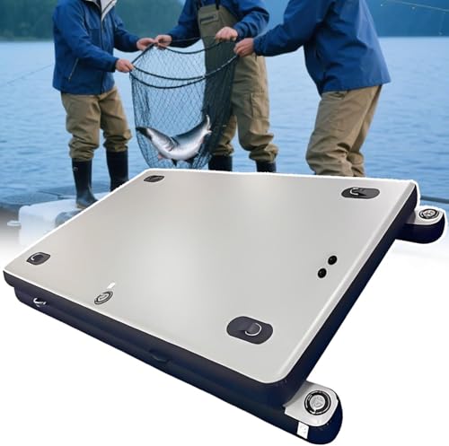 AWAYDD Professional Outdoor Inflatable Floating Dock - 250cm/300cm Inflatable Fishing Platform,200kg(440lbs) Capacity Inflatable Fishing Pontoon,Accommodates 1-3 Adults(2.5M)