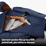 Halfday Convertible 2-in-1 Garment Duffel Weekender Bag 45L | Wrinkle-Free Travel, Hanging Suit Compartment, Shoe Pockets, Trolley Sleeve. Durable & Water-Resistant Carry-On, Marine - Image 3