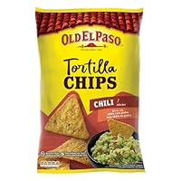 Old El Paso Tortilla Chips Peperoncino – Tortilla Patatine al Peperoncino al Cotto – Senza Glutine – 1 x 185 g