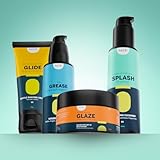 Halo Care The Boldly Bald Routine for Men | 4-Step Head Shaving Kit | Grease (Pre-Shave Oil) 60ml, Glide (Gentle Shaving Cream) 50g, Splash (Scalp & Face Wash - 1% Salicylic Acid) 100ml, Glaze (Moisturizer Sunscreen SPF 30) 100g