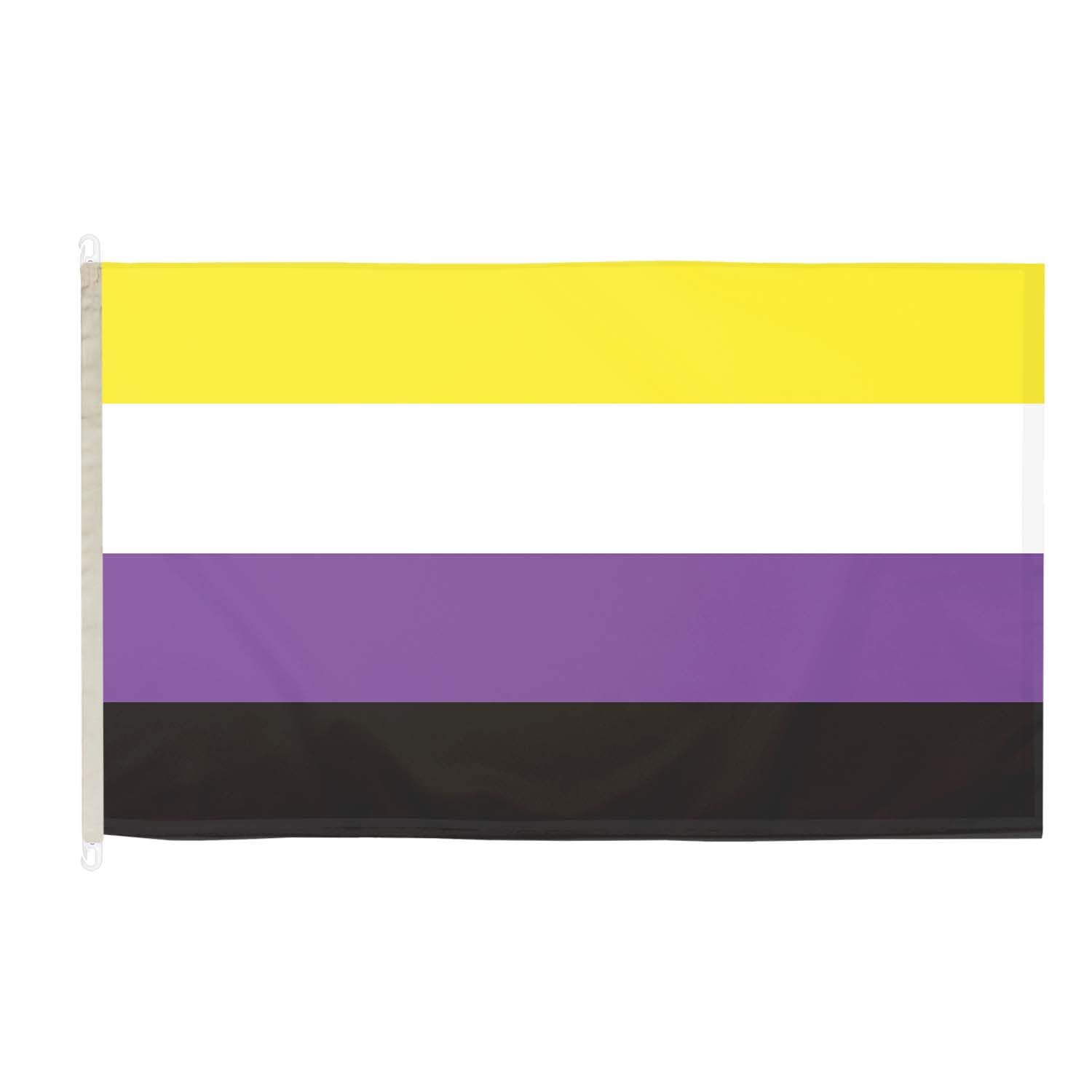 DuraFlag Non-Binary Flag Premium Quality With Clips & Hooks Reinforced Stitching 5ft x 3ft (150cm x 90cm) Marine Grade Polyester Weatherproof Pride Flag โ image 1