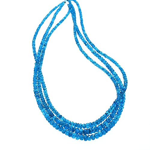 Apatite perles rondelles facettées 13 pouces pour création bijoux DIY BDSSTR-02082
