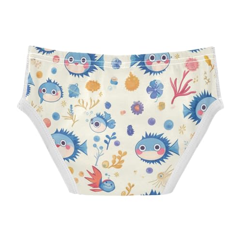 Puffer Hawaiian Fish and Seaweed Toddler Boy Comfort Kids Underwear Cute Children Undies2