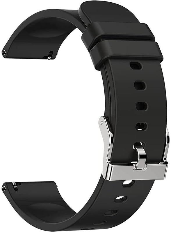 ZELFO Smart Watch Silicone Strap Compatible for Boult Trail Smart Watch - Black