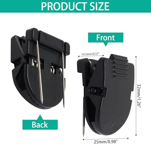 Image of 16pcs Cubicle Clips for Fabric Walls , Plastic Cubicle Hook, Push Pin Picture Hangers Panel Wall Clips for Hanging Photos Office Notes Memos Messages Frame (Black)