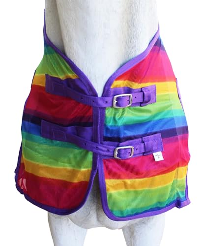 Image of 70 inch Horse Sheet Summer Spring Airflow Mesh Rainbow 7343
