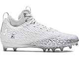 Under Armour Spotlight Clone 3.0 MC Mens Football Cleats White-Metallic Silver