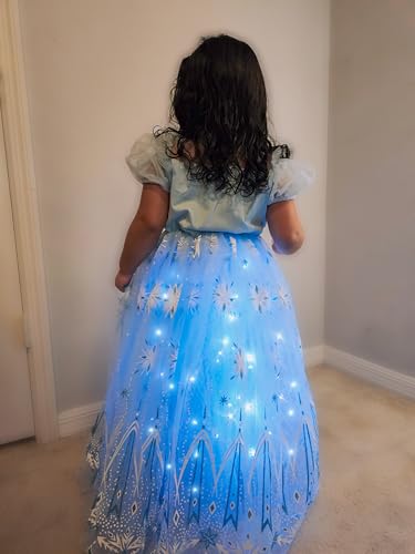 Vestido de Princesa con luces LED para niñas miniatura 5