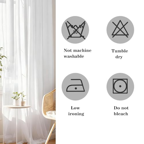 Cortinas translúcidas de 60 x 60 cm para iluminar su dormitorio de forma suave 7