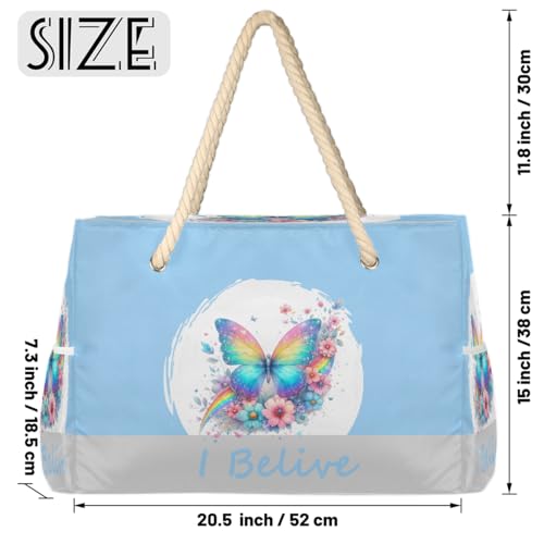 Women's Large Beach Bag Waterproof and Sand-proof Canvas Tote2