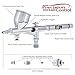 Master High Precision Detail Control G44 Dual-Action Gravity Feed Airbrush, 0.2 mm Tip, 1/3 oz Funnel Fluid Cup, Air Control Valve