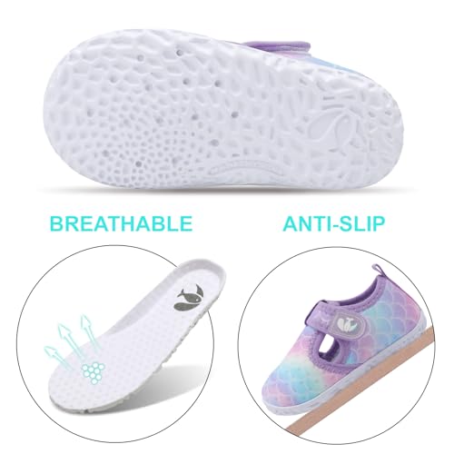 Image of FEETCITY Boys Girls Water Shoes Kids Aqua Socks Quick Dry Barefoot for Beach Swimming Pool