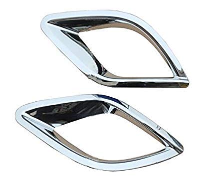 Xtremewarez Triple Chrome Rear Fog Light Lamp Cover Trims for Mazda CX5 CX-5 2013-2016
