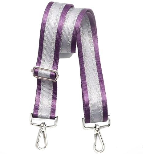 Image of LVYOUME Purse Strap Silver Hardware Wide Bag Straps Replacement Crossbody Adjustable Shoulder Strap for Purses