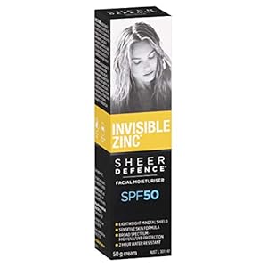 Invisible Zinc Sheer Defence Moisturizer SPF 50 - Daily Moisturizer With Sun Protection To Prevent Appearance Of Premature Aging Caused By Harmful UV Rays - 50g