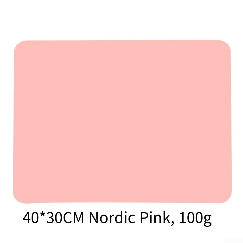 Tapis en Silicone Réutilisables 40x30cm Anti-Dérapant(light white)