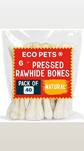 Image of 6 Inches Rawhide Small /Medium Size Dog Breed Bones for Dogs to chew (25)