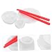 Imagen de Beaupretty Miniaturas para Casa de Muñecas Kit de Vajilla con Taza Plato Cuenco y Palillos Rojos Accesorios Decorativos para Muebles y Cocina de Muñecas