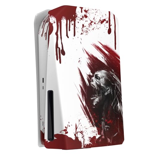 eXtremeRate eXcover Blood Zombie Top Bottom Cover Compatible with ps5 Console Disc Edition, Replacement Faceplate Backplate Shell Skin Compatible with ps5 Disc Version Console by eXtremeRate - Used condition - Image 4