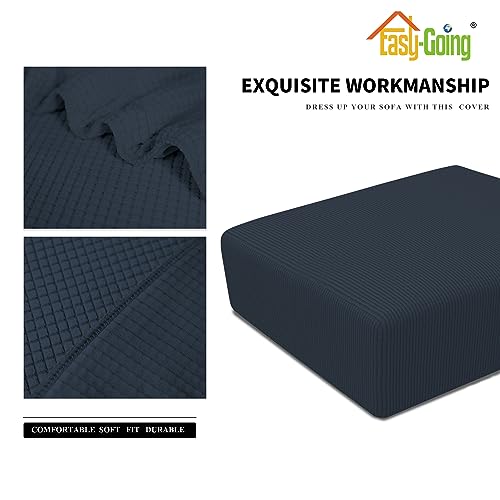 image for Easy-Going Stretch Square Ottoman Cover 40x40x15 inch Folding Storage 