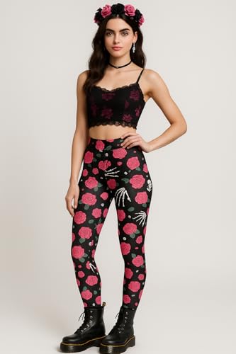 Image of sissycos Women's 80s Leggings Neon Artistic Splash Printed Buttery Soft Stretchy Pants